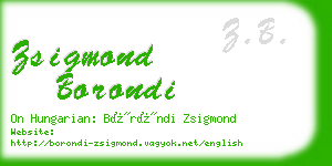 zsigmond borondi business card
